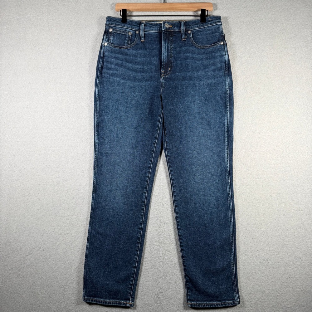 Madewell The Perfect Vintage Jean Size 30 Dark Wash Blue High Rise Straight Leg